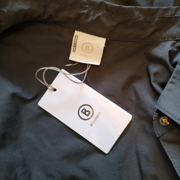 Bogner New Lorena Snap Long Sleeve Black Shirt Size 12 - Picture 4 of 16